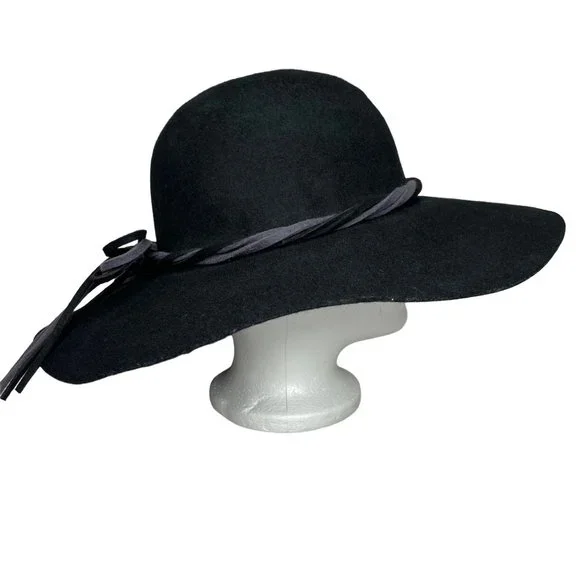 Forever 21 floppy wool hat black - Picture 1 of 7